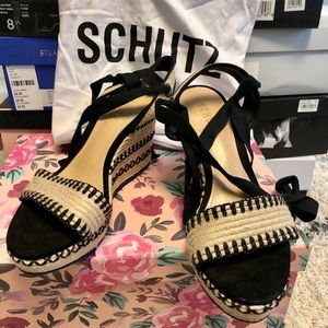 NEW Schutz Wedge Sandals 8.5